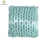 95 Colors Stock Polyester Cotton Feel D2-10cm Machine Washable Roving Yarn Filled Tube Hand Knit Baby Blanket Cushion Pillow