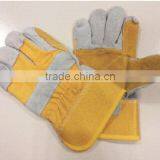 double palm leather gloves/welding leather /anti-heat gloves for sale