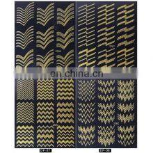 1Set Stickers Nails Gold Tips Patch Metallic Set Designs Flowers Decals Gel Nail Stickers Art Decoration 3D Nail Polish Sticker thumbnail-3