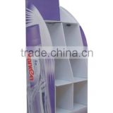 Recyclable material cardboard tile display shelf/small display shelf/dolls display shelf