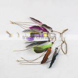 Handmade Bohemia Peasant Gypsy Hippie Feathers Braided Beaded Stretch Head Wrap Hair Head Band thumbnail-5