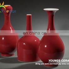 Traditional Chinese Antique Oxblood Glazed Porcelain Vases For Collection