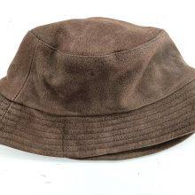 Men's and Women's Fashion Genuine Sheepskin Leather With Print Bucket Hat thumbnail-3