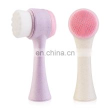 custom new design purple facial cleansing brush silicone facial cleansing brush 2020 for pore deep cleansing