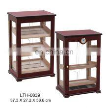 Wholesale Premium Classical Custom wood Red black Cigar Humidor display Box holder Acrylic cigar Humidor