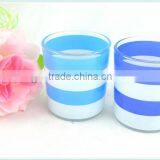 Custom Glass Jar Red Glass Hearts Unique Candle Jars Brass and Glass Candle Holder