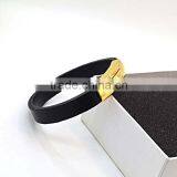 2016 New Fashion Customize Genuine Leather Bracelet For Man Magnetic Punk Bracelet thumbnail-2