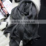 Fashion Luxury Tie Dye Double Layer Wool Cotton and 100% Real Silk Scarf for Women Quality Choice thumbnail-5