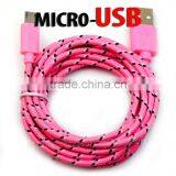 Steady and Durable 1m 2m 3m Braided Micro USB Cable Data Transfer and Power Charge for Micro USB Mobiles thumbnail-2