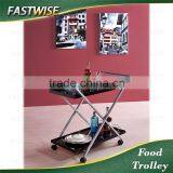 China High Quality Rectangle Black Food Trolley Cart With Fancy Design for Hotel and Food Supplier thumbnail-2