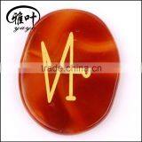 45*35*7mm Carnelian Engraved Gemstone Reiki Healing Stone Set thumbnail-2