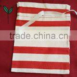 Red Stripes Printed Bag With Ribbon Drawstring thumbnail-2