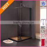 Tempered Glass Walk-in Stainless Steel Bathroom Free Standing Shower Enclosure