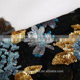2015 Most Fashion Style Silver and Gold Sequin Embroidery Fabric for Party thumbnail-3