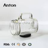 18oz China Made Glass Mason Jar Wholesale Drinking Glass Mason Jar Mug With Straws and Lid Clear Glass Mason Bottles thumbnail-3