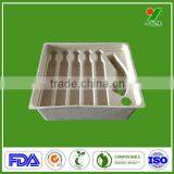 China Manufacturer New Design High Quality Biodegradable Bagasse Pulp Anti-knock Packaging Trays for Electronic Component thumbnail-3