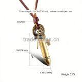 Hot Sale 2016 Fashion Bullet Mens Titanium Necklace Cord Wholesale thumbnail-6