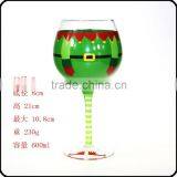 Christmas Wine Glass - Tipsy Christmas Hand Painted Super-Bling Glass thumbnail-1