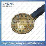 Zinc Alloy Custom 3D Round Old Color Metal Luggage Tag