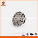 Logo Curved Button Metal Stylish Button Custom Made Jeans Button