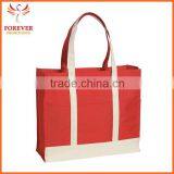 Hot Selling Customized Logo 600D Tow Tone Tote Bag With Contrasting Shopping Tote Bag thumbnail-6