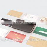 Waterproof Kraft Paper Cover PVC Pocket ID/Business Card Holder With Metal Button Closure thumbnail-2