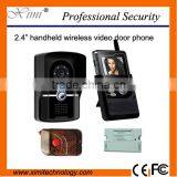 Battery Operated Wireless Video Door Phone System With Release Button Remote Control Video Intercom for Apartment 2.4 Inch thumbnail-1