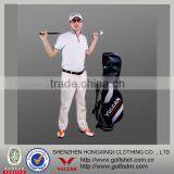 Professional Slim Fit Cut White Color Men Zipper Golf T Shirt thumbnail-1