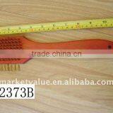 12" 2 FUNCTION BBQ BRUSH WITH WOODEN HANDLE thumbnail-1