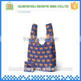 Printed Promotional Fashionable Shopping Tote Nylon Folding Bag With Pouch thumbnail-1