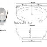 Luxurious Used Freestanding Bathtub-oval Stone Resin Bathtub,freestanding Solid Surface Bathtub thumbnail-4