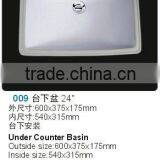 Rectangle Undermount Lavatories Ceramic Sink With CUPC Approval-PU-009-W