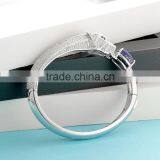 925 Sterling Silver Fashion Lapis Lion Head Bangle Bracelet SBG763W thumbnail-5