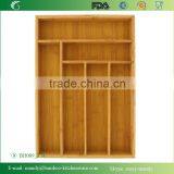 BH009 Bamboo Kitchen Utensil Case, Bamboo Tray for Utensils, Bamboo Divider thumbnail-4