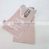 Luxury Logo Stamping Printed Clothing Label Pink Cute Label