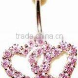 Heart Connection Belly Button Navel Ring ,belly Ring, Navel Belly Jewelry