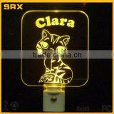 Custom Personalized Kitty Cat LED Night Light, Kitten, Animal, Girl, Lamp Maker thumbnail-2