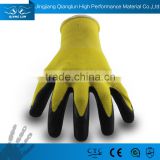 Custom logo nylon knitted latex palm gloves for men's work