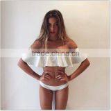 Private Label Sexy Swimwear With Flounces Of Mature Women High Waist Bikini Swimwear 2016 thumbnail-5