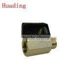 1/4" 3/8" 1/2"hot Sale Double Male Thread Brass Ball Valve thumbnail-2