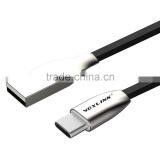 Voxlink Luxury 5V 2A 1m 3D Zinc Alloy Fast Charging Data USB TYPE C Charger Cable for Macbook thumbnail-6