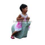 Children Playing Stone Snail Statue thumbnail-1