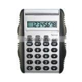 Promotional High Tech 8 Digital Calculator With Rubber Sides and Auto Folding Lid thumbnail-2