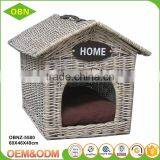 China Hot Sale Exquisite Modern Design Indoor Woven Wicker Pet Cat and Dog House Basket thumbnail-6