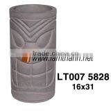 Vietnam Ceramic Old Stone Vignette Round Cylinder Garden Ornament thumbnail-1