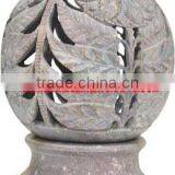 Soapstone Tea Light Holder Ball Shape Soapstone Handicrafts Candle Holder Candle Stand, Stone Candle Lamp thumbnail-1