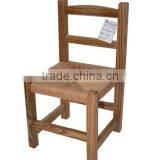 Ladderback Rush Woven Seat Rustic Wooden Chairs thumbnail-1