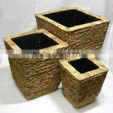 Water Hyacinth Flower Planter With Zinc Pot Inside thumbnail-1