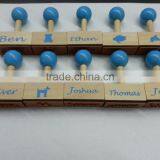 Custom Logo Kids DIY Craft Rubber Wooden Stamp With Ink Pad thumbnail-3