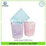 PP Semi-transparent Color Hollow Out Design Plastic Dustbin thumbnail-2